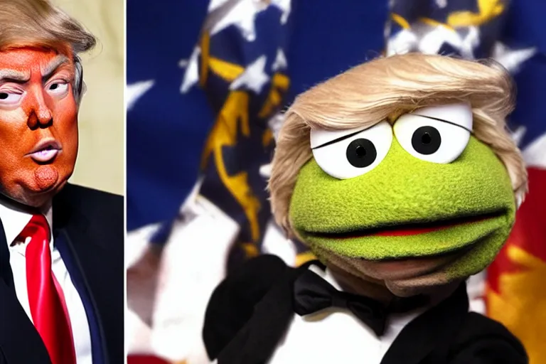 Image similar to donald trump muppet