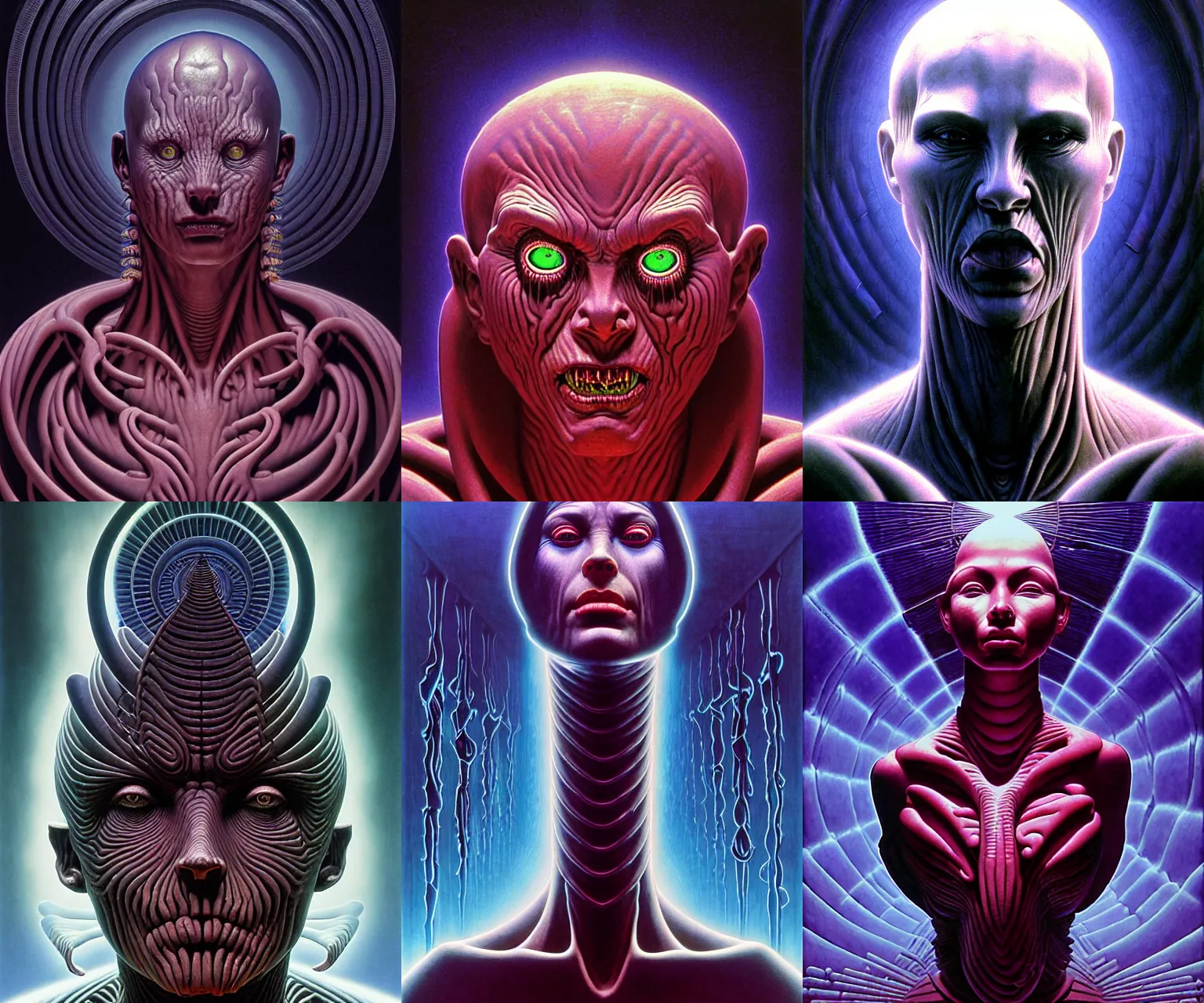 Prompt: a cinematic masterpiece bust portrait of a colossal gothic blockchain cyberpunk demon goddess of greed, grief, sorrow and despair, head and upper body only, by Wayne Barlowe, by Alex Grey, by Tim Hildebrandt, by Gabriel Dawe, by Bruce Pennington, by Zdzisław Beksiński, by Paul Lehr, by Antonio Canova, by Caravaggio, by by Jacques-Louis David, oil on canvas, masterpiece, trending on artstation, featured on pixiv, cinematic composition, astrophotography, dramatic pose, beautiful lighting, sharp, details, details, details, hyper-detailed, no frames, HD, HDR, 4K, 8K