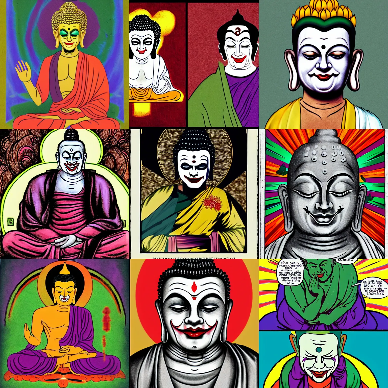 Prompt: the buddha as the joker