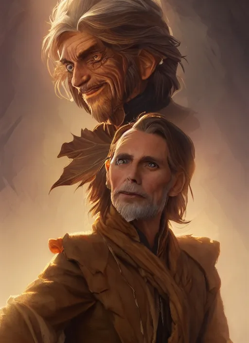 Image similar to autumnal rumpelstiltskin, d & d, fantasy, portrait, highly detailed, digital painting, trending on artstation, concept art, sharp focus, illustration, art by artgerm and greg rutkowski and magali villeneuve