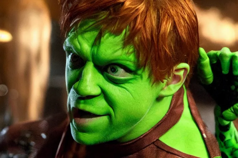 Image similar to Rupert Grint as The Green Goblin