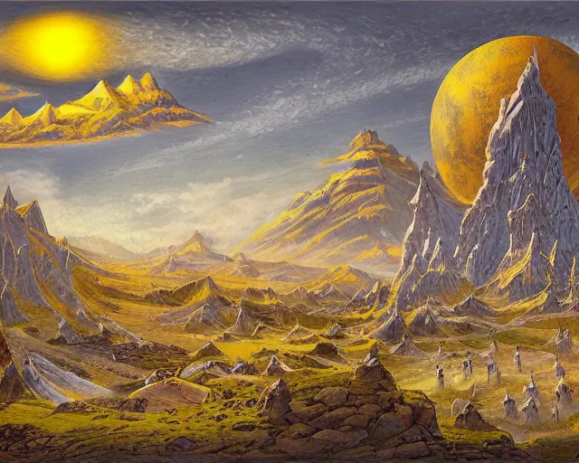 Prompt: hyperborea by vsevolod ivanov, landscape