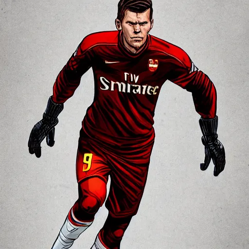 Image similar to Wojciech Szczęsny made by Marvel Comics, digital art, trending on ArtStation, high detailed, high quality