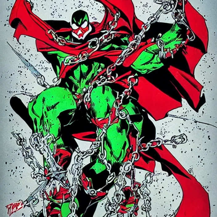 Image similar to spawn comic by todd mcfarlane