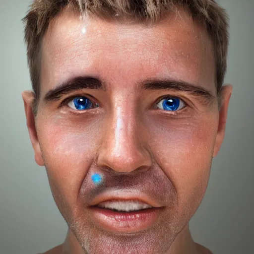 Image similar to man filled with microplastics
