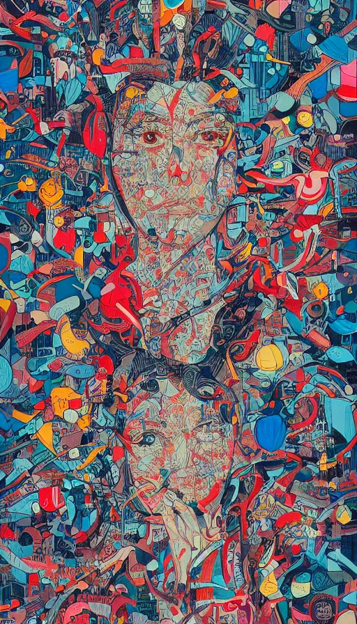 Image similar to london city portrait of a beautiful world, by james jean