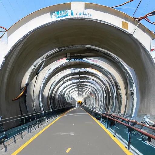 Prompt: Mariastella Gelmini opening a portal neutron tunnel between the Gran Sasso and the CERN of Givevra