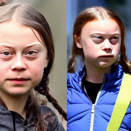 Prompt: the daughter of greta thunberg and steve buscemi