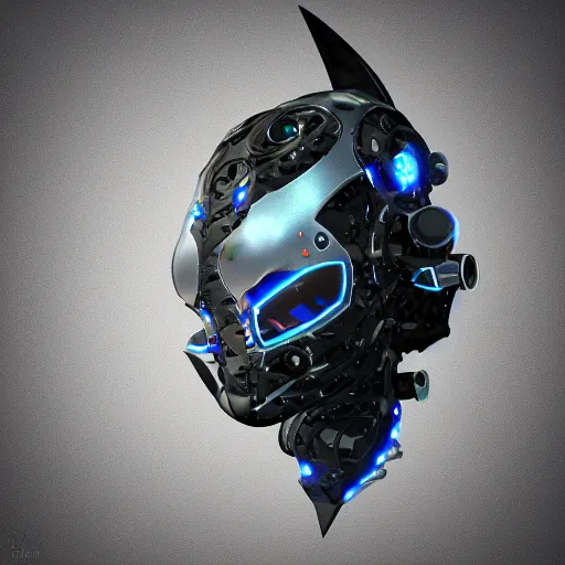 Prompt: a cybernetically enhanced bat, digital art, 3 d render, blender