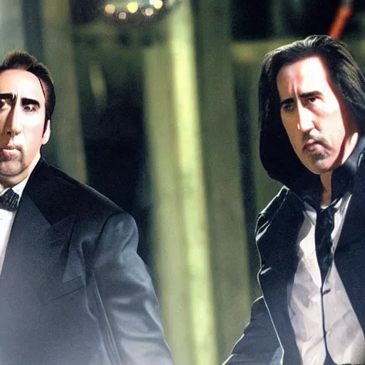 Image similar to Nicholas Cage as Neo