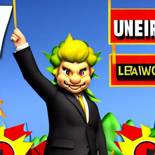 Prompt: bowser is elected president of the united states, 4k, realism