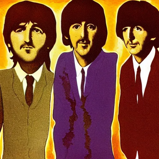 Image similar to The Beatles made out of honey,