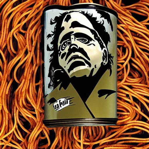 Image similar to can of Leatherface spaghetti