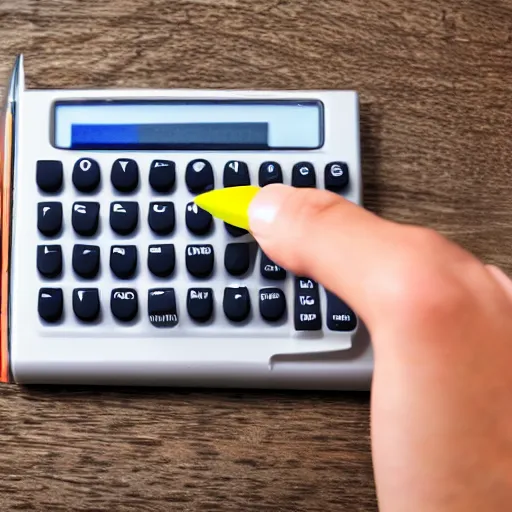 Image similar to A simple calculator showing 'PEN15'