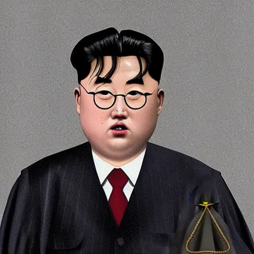 Prompt: Kim jon-un as Harry potter in hogwarts, very detailed, photo realistic