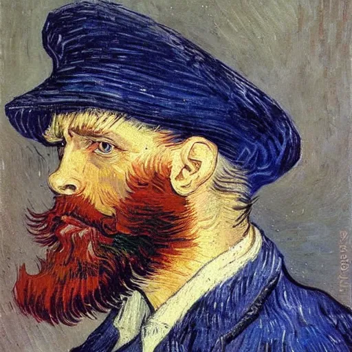 Image similar to a man with a beard, art by Tony sart, van gogh