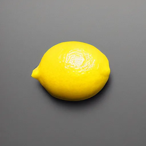 Image similar to a lemon sculpted in the shape of Dwayne Johnson's head