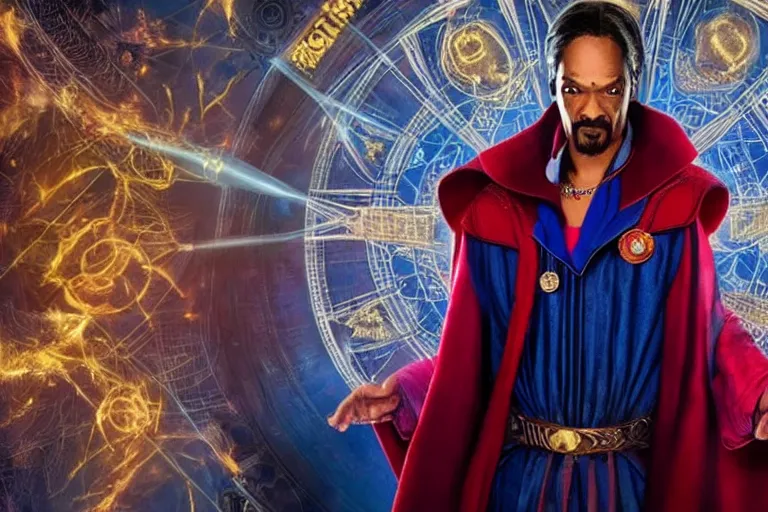 Image similar to film still of snoop dogg as doctor strange in doctor strange in the multiverse of madness, 4 k