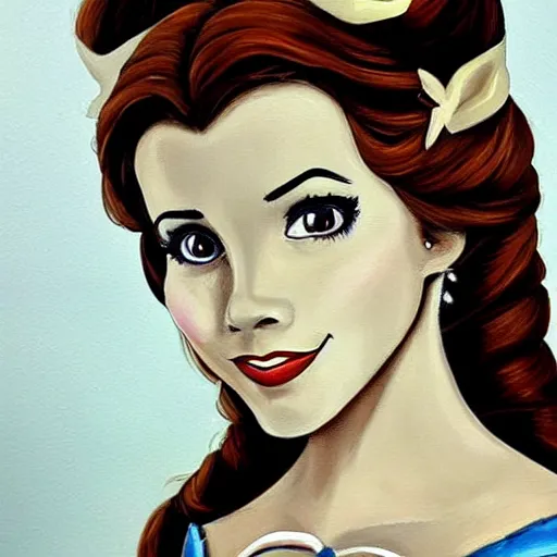 Prompt: beautiful painting of molly jane as belle from beauty and the beast, ultra realistic