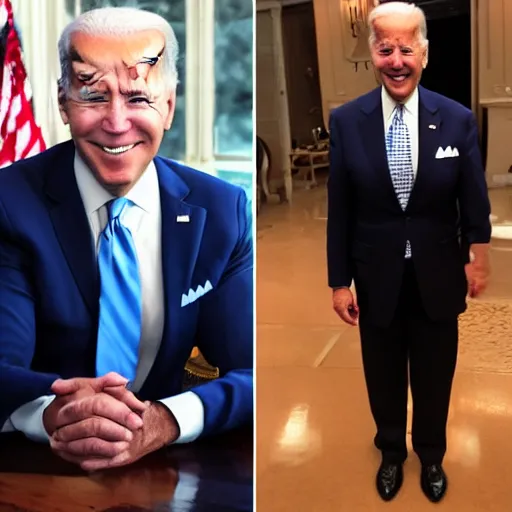 Image similar to joe biden dressed as a cute girl