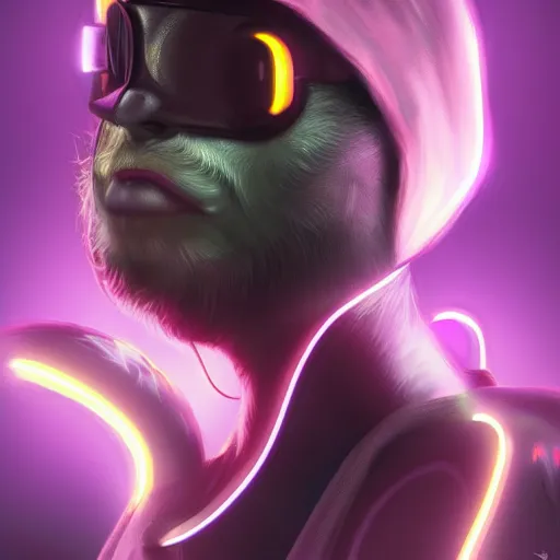 Prompt: cyberpunk panda neon stylized artgerm artstation hd cgsociety cgi realistic dramatic cinematic artistic trending detailed