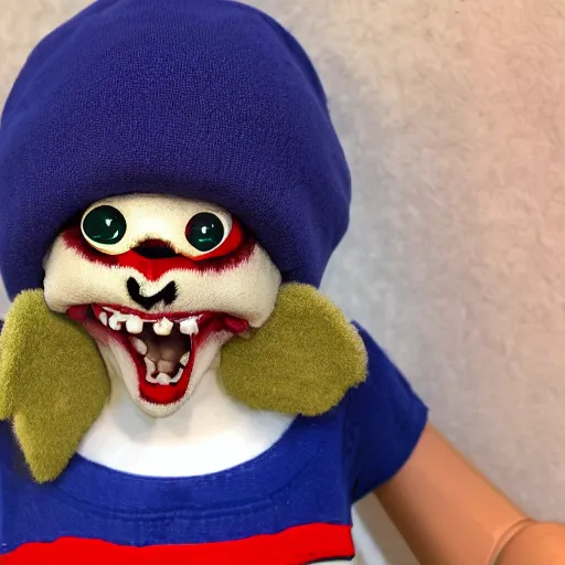 Image similar to a beanie baby too scary to be given to children