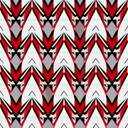 Image similar to geometric patern, white and red colour, bold, simple, modern, illustration, lines