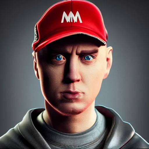 Prompt: marshall bruce mathers iii eminem, at all angles clash royal style characters, unreal engine 5, octane render, detailed, brawl stars, cinematografic, cinema 4 d, un artstation trending, high definition, very detailed, blender