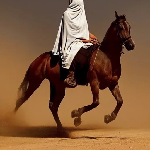 Image similar to burqa's woman, ride horse, taliban, riffle on chest, dust, cinematic, beautiful, dynamic pose, random content position, pinterest