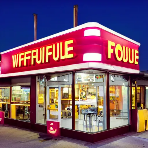 Image similar to Futuristic wafflehouse