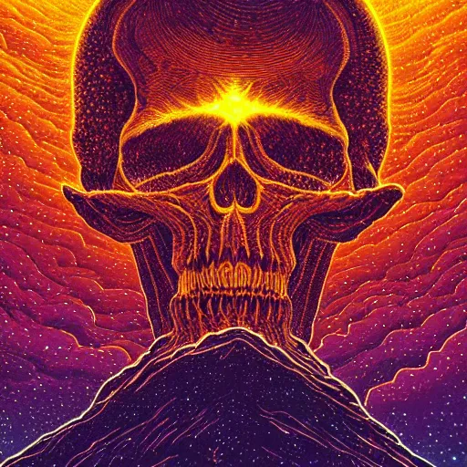 Image similar to ngc 3132 melting mysterious skull landscape by Casey Weldon, dan mumford 8k ultra high definition, upscaled, perfect composition , golden ratio, edge of the world, image credit nasa nat geo