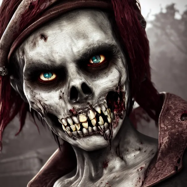 Image similar to perfectly centered close up portrait, zombie pirate, highly detailed, character concept, unreal engine 5, candid photography, by anne stokes