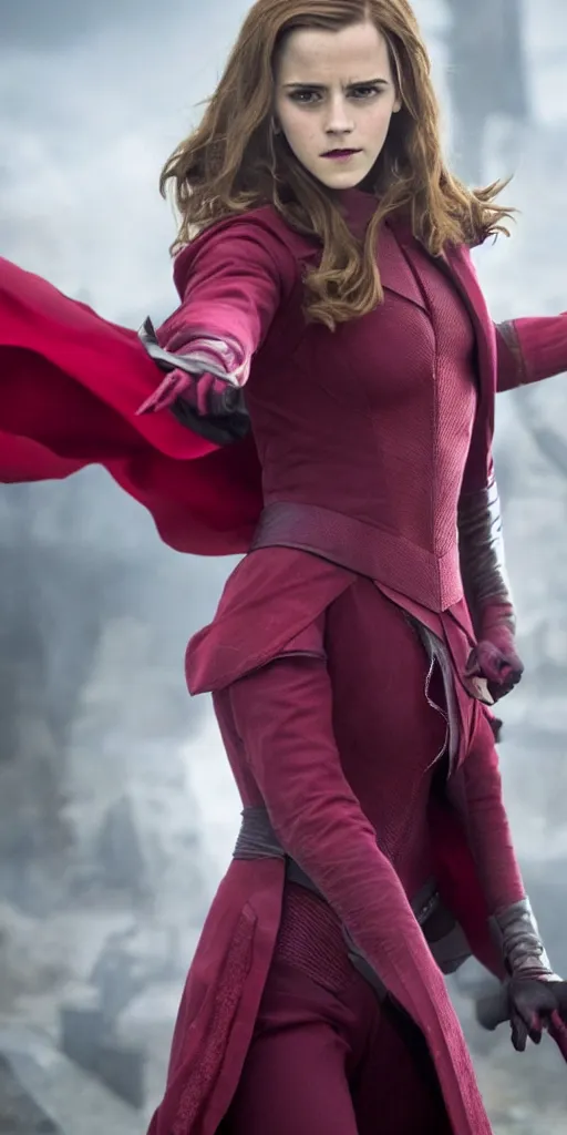 Image similar to Still of Emma Watson as Scarlett Witch