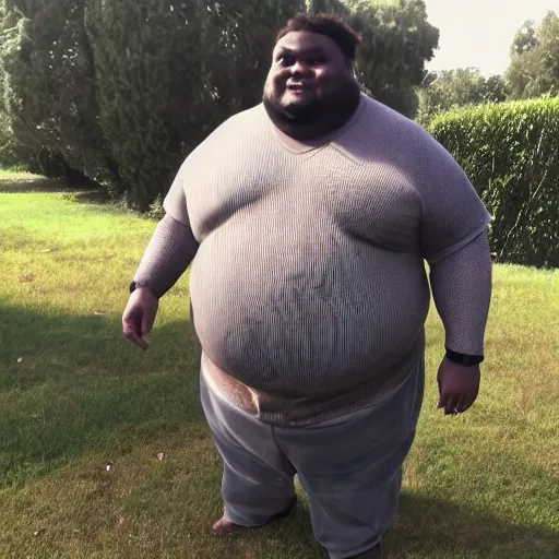 Image similar to fat black person as big chungus