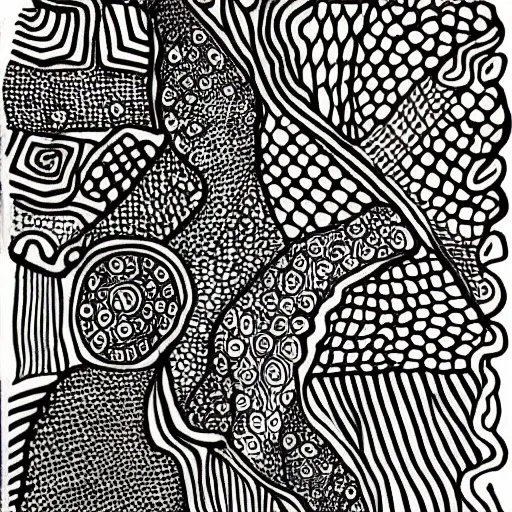 Prompt: zentangle by jean dubuffet