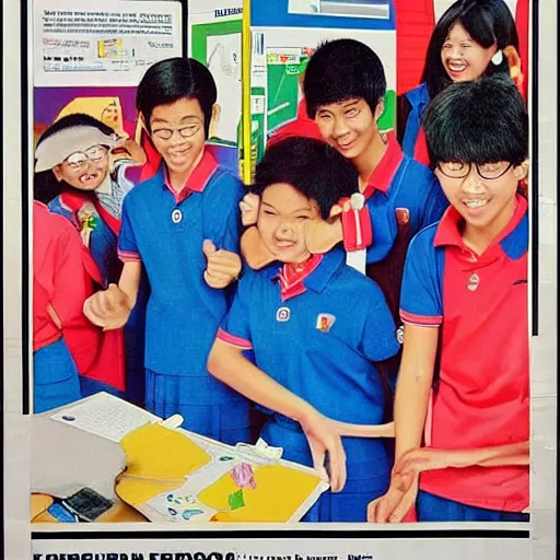 Image similar to 1 9 9 0 s singaporean public education poster for secondary schools