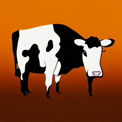 Image similar to album cover of a electronic group, cow, album cover art, album cover