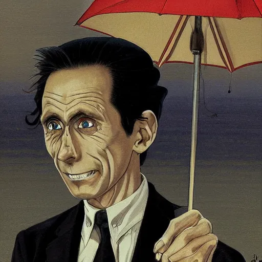 Image similar to anime joseph goebbels by hasui kawase by richard schmid