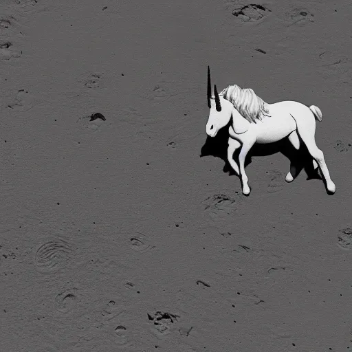 Image similar to photo of a unicorn on the moon