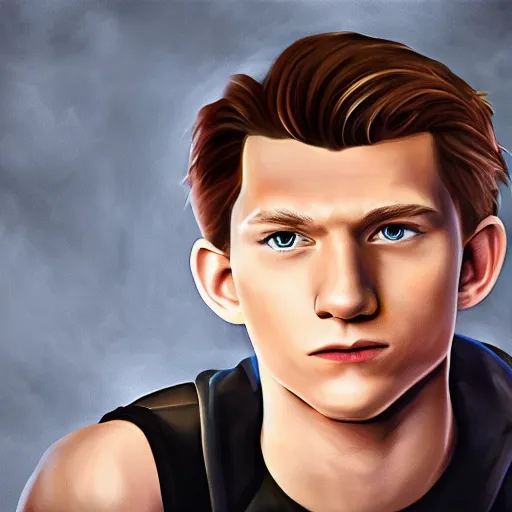 Image similar to tom holland portrait as mr incredible, hd, photorealistic portrait