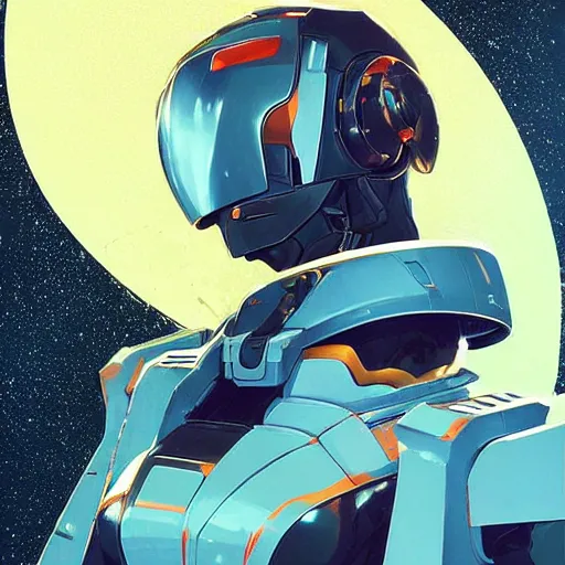 Image similar to a portrait of a stunning beautiful elite anne hathaway gundam pilot, with an intricate, detailed, urban inspired hiphop afro futuristic helmet, vector behance hd jesper ejsing, rhads, makoto shinkai, lois van baarle, ilya kuvshinov, rossdraws, hd, 3 2 k, ilya kuvshinov, gustav klimt