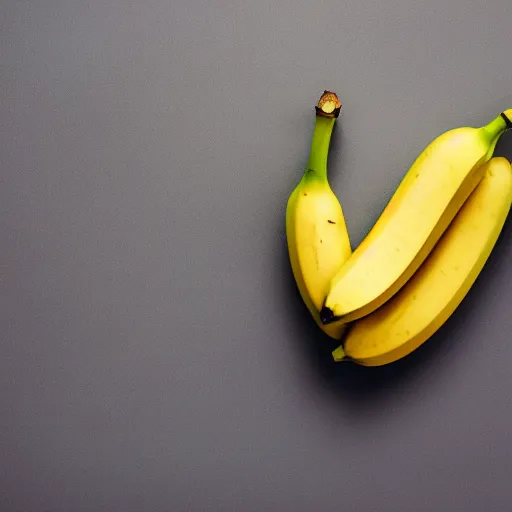 Image similar to banana sitting on a white table, minimalism,