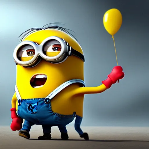 Prompt: an epic painting minion celebrating with puff, yelling yay, wow, great, pencil drawing, perfect composition, golden ratio, beautiful detailed, photorealistic, digital painting, concept art, smooth, sharp focus, illustration, artstation trending, octane render, unreal engine