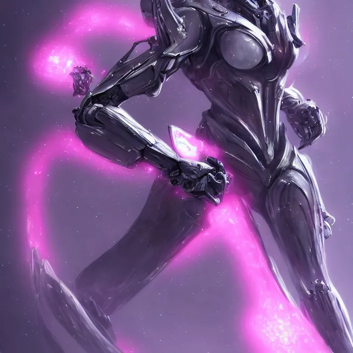 Image similar to cinematic shot, bust, cosmic sized perfectly proportioned stunning beautiful hot female warframe, anthropomorphic robot mecha female dragon, silver, fuschia leds, floating in empty space, nebula sized, holding a galaxy, epic proportions, epic size, epic scale, furry art, dragon art, giantess art, warframe fanart, furaffinity, deviantart