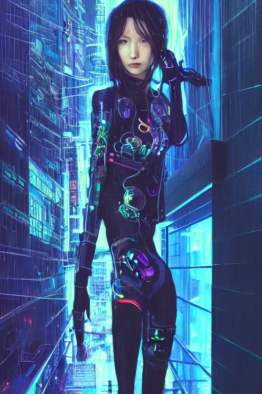 Image similar to portrait futuristic hi-energy cyberpunk young Guardian female, in futuristic heavily raindrop tokyo rooftop cyberpunk night, ssci-fi, fantasy, intricate, very very beautiful, elegant, neon light, highly detailed, digital painting, concept art, human anatomy, soft light, hdri, smooth, sharp focus, illustration, art by tian zi and alphonse mucha and WLOP and craig mullins