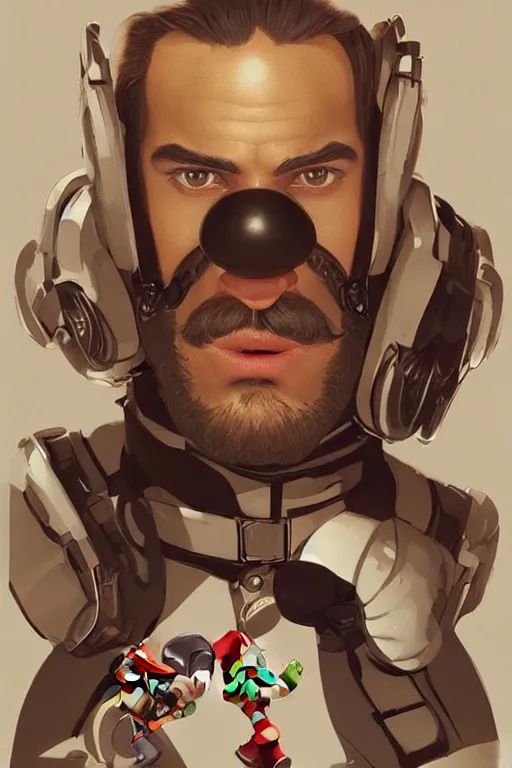 Image similar to gigachad luigi doing sqauts by ilya kuvshinov, ernest khalimov, super mario bros symmetrical face concept art, hyper realistic, intricate, elegent, highly detailed, digital painting, concept art, smooth, sharp, focus, illustration, art by artgerm and greg rutkowski and alphonse mucha, artstation