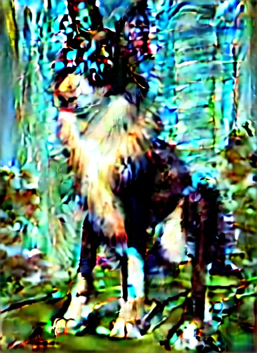 Image similar to wide angle beautiful full body portrait of a cute male anthro border collie fursona with two legs posing in front of a park, character design by charlie bowater, henry asencio, and ross tran, furry art, furaffinity, beautiful, glamor pose, detailed, aesthetic, trending on artstation