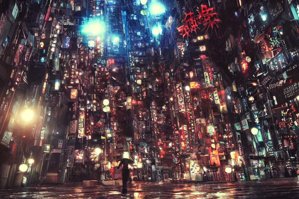 Prompt: Yoshiki Takaya Creatures Battle Junji Ito Demons In Neo Tokyo Year 4000, beautiful aesthetic, photorealistic, volumetric lighting, hyperrealistic, octane render, HDR, photorealistic, bokeh