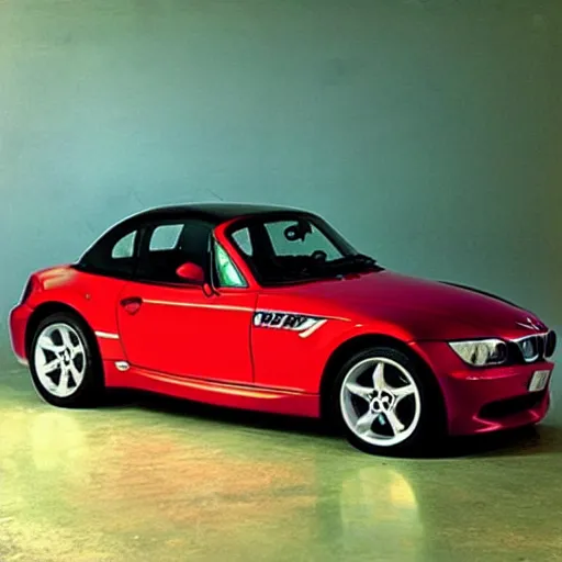 Prompt: “Picture of BMW Z3 car painted by Leonardo da Vinci”