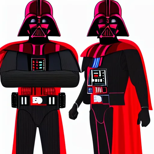 Prompt: darth vader but his suit is red, high detail, 8 k